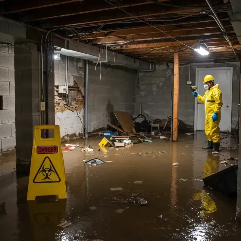 Flooded Basement Electrical Hazard in Shorewood Forest, IN Property